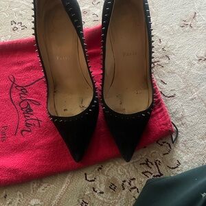 Christian Louboutin Black Spiked Heels
